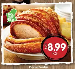 Spudshed Pork Leg Boneless offer