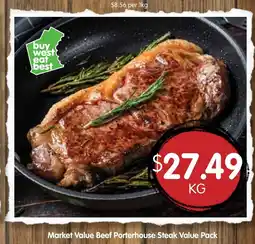 Spudshed Market Value Beef Porterhouse Steak Value Pack offer