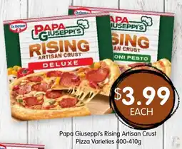Spudshed Papa Giuseppi's Rising Artisan Crust Pizza Varieties offer