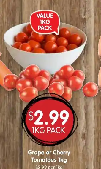 Spudshed Grape or Cherry Tomatoes offer