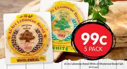 Spudshed Al-Arz Lebanese Bread White or Wholemeal Bread offer