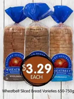 Spudshed Wheatbelt Sliced Bread Varieties offer