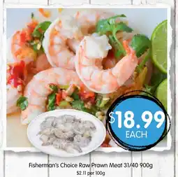 Spudshed Fisherman's Choice Raw Prawn Meat 31/40 offer