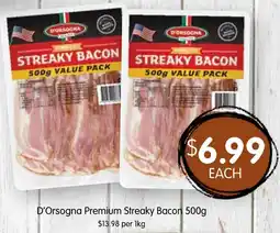 Spudshed D'Orsogna Premium Streaky Bacon offer