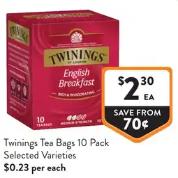 Foodworks Twinings Tea Bags offer