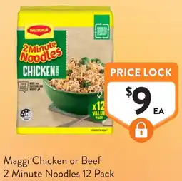 Foodworks Maggi Chicken or Beef 2 Minute Noodles offer