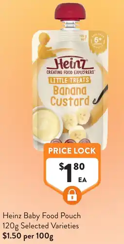 Foodworks Heinz Baby Food Pouch offer