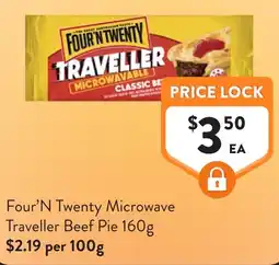 Foodworks Four'N Twenty Microwave Traveller Beef Pie offer