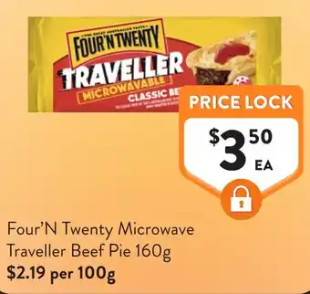 Foodworks Four'N Twenty Microwave Traveller Beef Pie offer