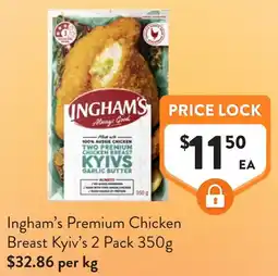 Foodworks Ingham's Premium Chicken Breast Kyiv's 2 Pack offer