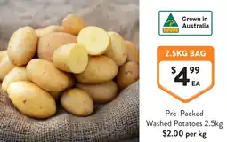 Foodworks Pre-Packed Washed Potatoes offer