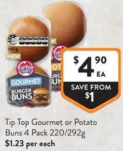Foodworks Tip Top Gourmet or Potato Buns offer