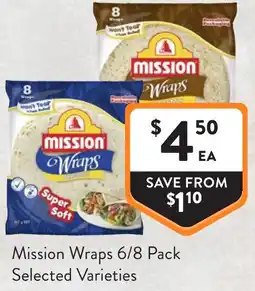 Foodworks Mission Wraps offer