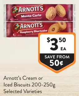 Foodworks Arnott's Cream or Iced Biscuits offer