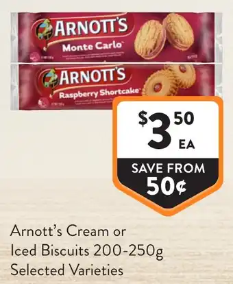 Foodworks Arnott's Cream or Iced Biscuits offer