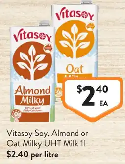 Foodworks Vitasoy Soy, Almond or Oat Milky UHT Milk offer