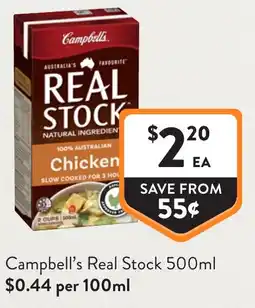 Foodworks Campbell's Real Stock offer