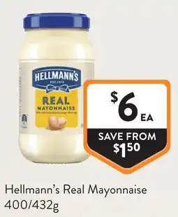 Foodworks Hellmann's Real Mayonnaise offer