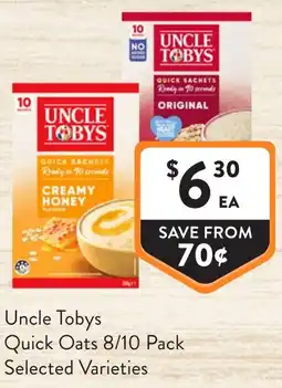 Foodworks Uncle Tobys Quick Oats offer