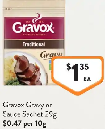 Foodworks Gravox Gravy or Sauce Sachet offer