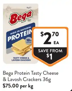 Foodworks Bega Protein Tasty Cheese & Lavosh Crackers offer