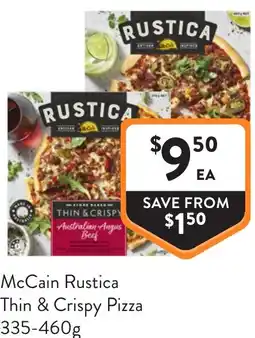 Foodworks McCain Rustica Thin & Crispy Pizza offer