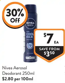 Foodworks Nivea Aerosol Deodorant offer
