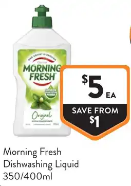 Foodworks Morning Fresh Dishwashing Liquid offer