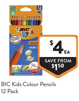 Foodworks BIC Kids Colour Pencils offer