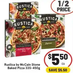 IGA Rustica by McCain Stone Baked Pizza offer