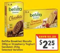 Supa Valu BelVita Breakfast Biscuits or Strawberry Yoghurt Sandwich offer
