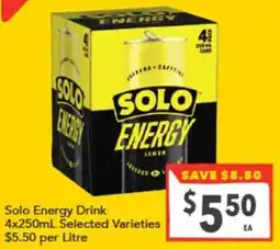 Supa Valu Solo Energy Drink offer
