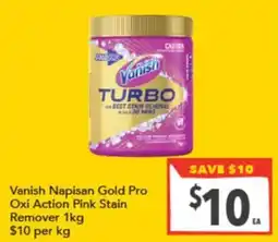 Supa Valu Vanish Napisan Gold Pro Oxi Action Pink Stain Remover offer