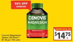 Supa Valu Cenovis Magnesium Tablets offer