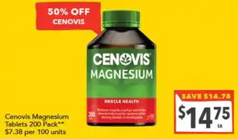 Supa Valu Cenovis Magnesium Tablets offer