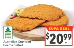 Supa Valu Australian Crumbed Beef Schnitzel offer