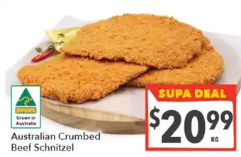 Supa Valu Australian Crumbed Beef Schnitzel offer
