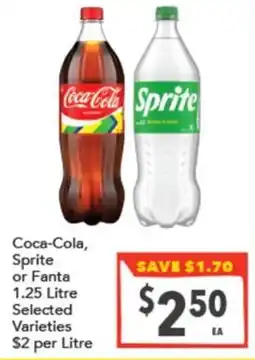 Supa Valu Coca Cola Sprite or Fanta offer