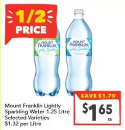 Supa Valu Mount Franklin Lightly Sparkling Water offer