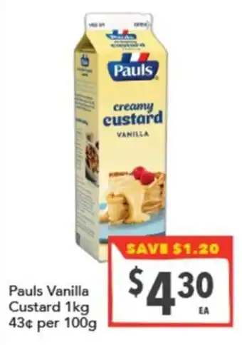 Supa Valu Pauls Vanilla Custard offer