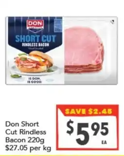 Supa Valu Don Short Cut Rindless Bacon offer