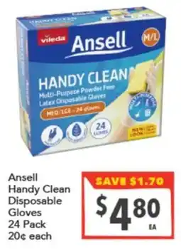 Supa Valu Ansell Handy Clean Disposable Gloves offer