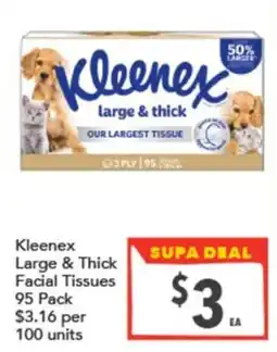 Supa Valu Kleenex Large & Thick Facial Tissues offer