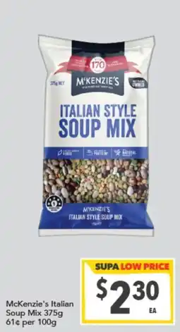 Supa Valu McKenzies Italian Soup Mix offer