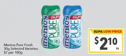 Supa Valu Mentos Pure Fresh offer
