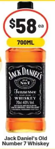 Supa Valu Jack Daniels Old Number 7 Whiskey offer