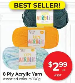 Red Dot 8 Ply Acrylic Yarn Assorted colours offer