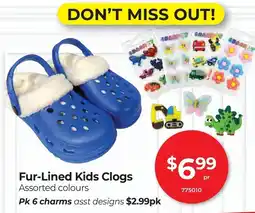 Red Dot Fur Lined Kids Clogs offer