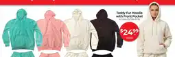 Red Dot Teddy Fur Hoodie with Front Pocket offer