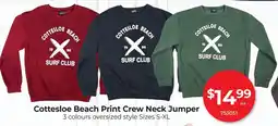 Red Dot Cottesloe Beach Print Crew Neck Jumper offer